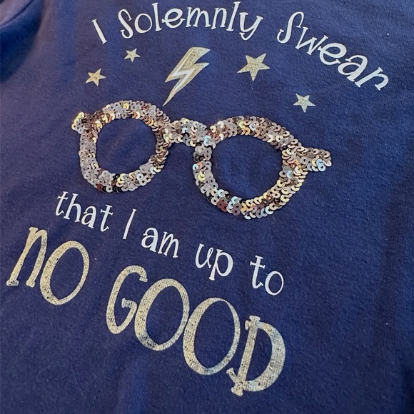 Girls Size 8 Harry Potter Ruffled Hem Long sleeve shirt - Picture 3 of 4